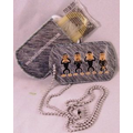 Dog Tag Condom Wallets W/Condom & 30" Ball Chain Reflective Vinyl